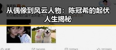 从偶像到风云人物：陈冠希的起伏人生揭秘
